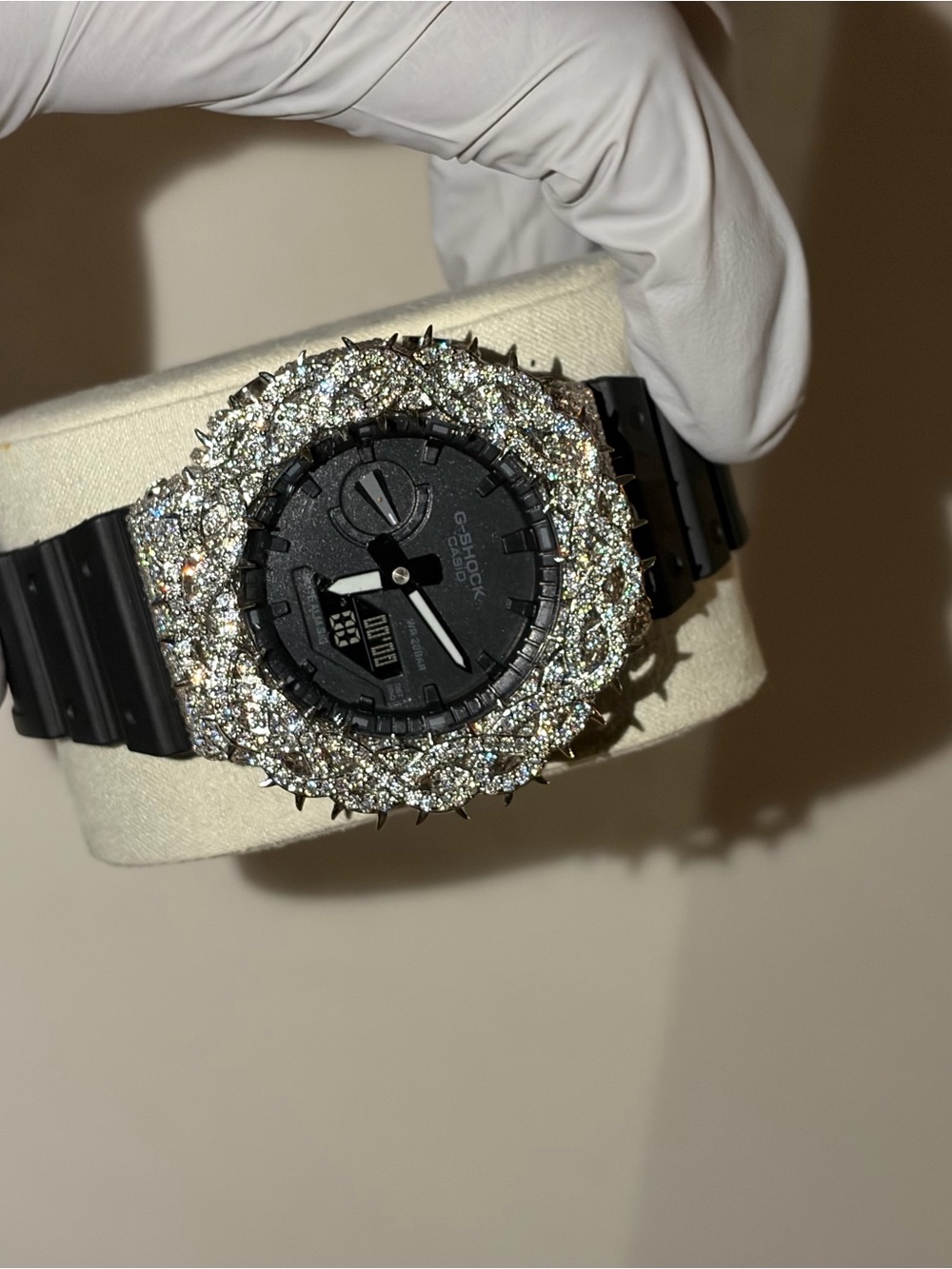 G-Shock Black Digital-Analog Watch with Silver Crystal Bezel - Picture 6 of 11